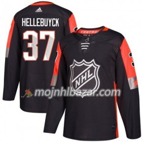 Dresovi Winnipeg Jets Connor Hellebuyck 37 2018 NHL All-Star Central Division Adidas Crna Authentic - Muške